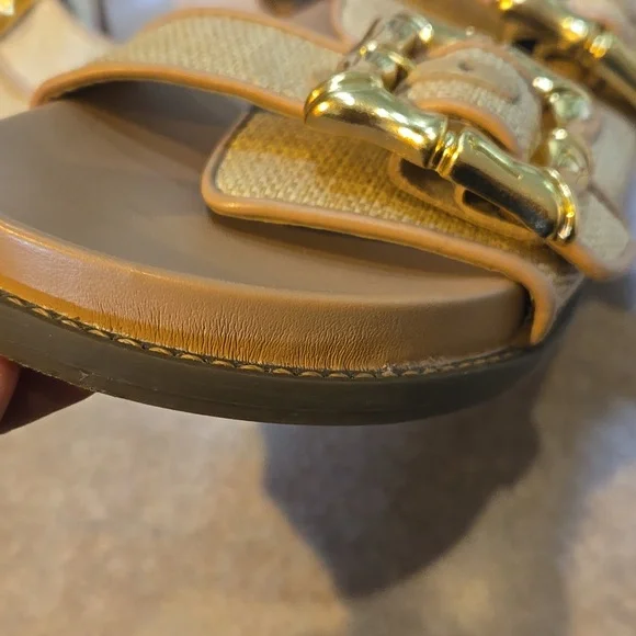 SCHUTZ Enola Sporty Natural Tan Buckle Sandals - Picture 2 of 13